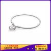 Pulsera de Candado de Amor Panjia con Cuentas de Cobre Blanco Plateado Pulsera de Cadena Hueso de Serpiente de Moda Accesorios DIY con Cuentas