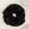 Goma para el pelo grande de doble capa con cuentas estilo francés, Diadema de perlas para borde de falda, súper de hada, Diadema dulce de encaje