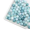 Pedra Artificial Corante de Água Padrão Dragão Contas de Porcelana Contas Redondas Esmaltadas Contas de Vidro DIY Artesanal Material para Pulseira Colar Artesanal