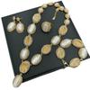 Nuevo conjunto de cuatro piezas de perla barroca de piedra citrina natural, joyería de moda con personalidad, suministro al por mayor en vivo