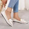 Comercio Electrónico Transfronterizo Otoño 2026 Zapatos de Encaje Nuevos para Mujer Punta Fina Sin Cordones Ligeros Mocasines con Lazo Boca Baja Mujer