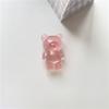 Soporte de airbag para teléfono móvil con forma de oso de cristal transparente tridimensional, soporte retráctil perezoso para escritorio, soporte de cojín de aire para carcasa de teléfono móvil