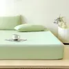 2026 Novo Modelo Seda Gelada Seda Refrescante Nylon Lençol de Elástico Solteiro Conjunto de Lençóis de Cama Conjunto de Três Peças 48*74cm Fronha Uma