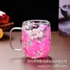 Ins Creative Wind Dried Flower Dupla camada alta borossilicato copo de vidro Household Flower Show Cup Mark Coffee Milk Juice Water Cup