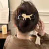 Grampo de Flor de Strass com Torção Temperamental Seguro Sem Puxar Grampo de Cabelo Para Penteado no Topo da Cabeça Grampo Bico de Pato Grampo de Cabelo de Alta Qualidade