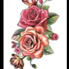 Tatuagem de braço de flor grande meio braço fábrica atacado beleza cor simulação flor europeia e americana braço fornecimento especial transfronteiriço