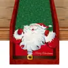 Bandera de Mesa Navideña Nueva Transfronteriza Lino Creativa Impresa Muñeco de Nieve Anciano Mantel Individual Ambiente Decoraciones de Mesa Navideñas