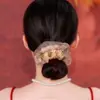Goma para el pelo popular de flor de glicinia transfronteriza, lazo para el pelo de organza, banda para el pelo de alta elasticidad, accesorio para el pelo