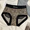 Calcinha Feminina Estampa de Leopardo, Tamanho Grande, Fashion, Sexy, Alta Elasticidade, Cintura Alta, Forro Antibacteriano, Biquíni Triângulo para Mulheres