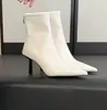 Botas de tornozelo finas e elegantes estilo coreano 2026 da nova coleção Primavera e Outono da Kitty, com bico fino e ajuste justo, botas estilo francês