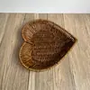 Cesta de Almacenamiento en Forma de Corazón de Cuerda de Papel Tejida a Mano de Mimbre Sintético Caja de Almacenamiento para Escritorio para Artículos Varios Cesta de Almacenamiento para Llaves de Entrada Cosméticos
