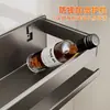 Prateleira de Armazenamento de Cozinha Cinza Chumbo, Porta-Temperos de Parede sem Furos, Prateleira de Armazenamento Doméstico Multifuncional de Aço Inoxidável