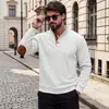 Roupas masculinas transfronteiriças TK primavera e outono top jacquard de diamante com gola alta, pulôver estilo americano com apliques nas mangas, moletom casual folgado de manga longa