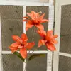 3 Flores de Lirio Simulación 3D Pequeño Libro Rojo Mismo recomendar Boda Decoración de Boda Flor Ventana Fotografía Paisaje