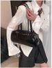 Bolsa de Mão Estilo Coreano Primavera 2026 Nova Estilo Ballet para Mulheres, Bolsa de Ombro Versátil Prata para Axila, Bolsa Baguette Hot Girl