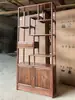 Pequena Estante Antiga Madeira Maciça Novo Estilo Chinês Divisória de Sala de Estar Armário de Exposição Ornatos de Sala de Chá Rack de Armazenamento de Chá Armário de Múltiplos Tesouros