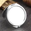 Espelho Mini Redondo Luxuoso Cravejado de Diamantes, Espelho de Maquiagem Portátil, Espelho de Maquiagem Dupla Face com Tampa Flip, Venda Quente Transfronteiriça Venda Direta de Fábrica