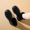 Botas Estilo Britânico com Solado Grosso Martin Boots Femininas 2026 Outono/Inverno Novo Estilo Botas Curtas com Plus Veludo Venda Quente Botas Elásticas de Salto Alto Botas Emagrecedoras
