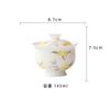 Tigela de Chá Coelho Minimalista Moderna de Porcelana Branca Pintada à Mão Feita à Mão de Parede Fina Arte do Chá Tigela de Chá Conjunto de Chá Kung Fu