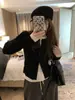 Tejido de Punto Falso de Dos Piezas de Lana para Mujer Otoño Invierno 2026 Nuevo Diseño con Sentido Patchwork Suéter de Manga Larga