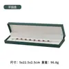 Caja de Joyería de Papel Rellena de Cuero en Ángulo Recto Caja Flip para Anillos Caja para Collares Embalaje de Joyería Verde Caja de Regalo para Pulsera