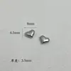 Superficie Lisa Pequeño Corazón de Melocotón Suministros de Fábrica Nuevo Corazón de Melocotón con Forma de Corazón DIY Material de Acero Inoxidable Accesorios Colgantes Pendientes Collares