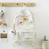Mochila de alta apariencia para estudiantes de secundaria femeninas, mochila de gran capacidad estilo coreano con temática de bosque, mochila moderna y ligera para estudiantes de secundaria y primaria
