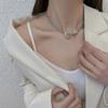 Estilo de Chica Caliente ~~ Estilo Frío Metálico Simple Geométrico Collar de Amor Estilo ins Sentido del Diseño Celebridad de Internet Elegante Cierre Personal