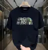 Camiseta Trendy de Marca Estilo Hong Kong de Media Manga para Hombre, Talla Grande, Corte Holgado, Manga Corta para Estudiante Universitario, Camisa de Media Manga Moderna y Elegante