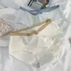 Calcinhas de Algodão Puro Femininas Outono e Inverno Coloridas em Contraste Macaron Calcinhas de Algodão Puro Macias Internas Cintura Média Roupa Íntima para Meninas