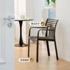 Silla de Comedor Simple con Respaldo y Reposabrazos Silla de Comedor Doméstica para Apartamento Pequeño Silla de Plástico para Negociación de Celebridad de Internet Restaurante