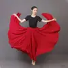 Traje de Performance de Dança de Xizang Wanjiang Xinjiang Saia de Prática de Dança Saia Mongol Feminina Peça Única 720 Graus Metabo