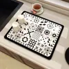 Tapete Drenante de Cozinha Nova Rede Transfronteiriça Tapete Antiderrapante à Prova de Choque para Máquina de Café Decoração de Mesa de Jantar de Cozinha Doméstica Porta-copos
