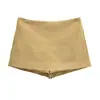 Saia curta justa de camurça estilo francês, nova saia-calça elegante de cintura média OL para outono e inverno, shorts casuais para mulheres