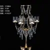 Adereços de Casamento, Suportes de Flores de Mesa de Cristal, Marcadores de Corredor de Acrílico, Castiçais de Gelo para Salão de Casamento, Ornamentos de Arte em Ferro, Decorações