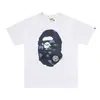 Camisetas de Marca de Moda Transfronteriza para Parejas para Hombres y Mujeres, Camiseta de Manga Corta con Cuello Redondo y Letras Digitales para Hombre, Cabeza de Mono Bape, Camiseta de Manga Corta para Mujer de Comercio Exterior