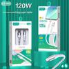 Cabo de dados de carregamento super rápido 120W para trem direto para Android Apple typec Huawei linha de carregamento de metal anticongelante