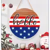 Amazon Dia da Independência Dia da Bandeira Dia Nacional Decoração de Pendurar na Porta Artesanato em Madeira Enfeites Pingente Impressão Festiva