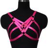 Fabricante de Suministro Transfronterizo Tipo Bambú Venta Directa Correas de Arnés Opcionales Multicolor Top de Lencería Sexy Calado O0750