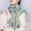 Bufanda Estilo Pastoral Estampado de Espigas de Trigo Tacto Algodón Bufanda Cálida para el Cuello Otoño e Invierno Chal para Proteger del Sol Viajes a Dali Bufanda de Seda