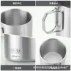 Copo de Água Dobrável de Aço Inoxidável Transfronteiriço, um Artefato Essencial para Viagem, um Copo com Alça Dobrável, um Copo de Café de Aparência Sofisticada