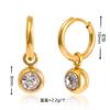 Pendientes redondos nuevos transfronterizos, pendientes multiestilo, pendientes de acero de titanio, ligeros, de lujo, de verano, joyería europea y americana de alta gama al por mayor.