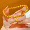 Tienda de Oro Mismo Estilo Pulsera de Calabaza Chapada en Oro Pixiu Trébol de Cuatro Hojas de la Suerte para Mujer, Pulsera de Lujo Ligero de Moda, Regalo para Novia