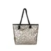 Bolsa Casual Grande e Elegante com Textura Simples e Moderna, Bolsa de Ombro, Nova Bolsa Tote Feminina Primavera 2026