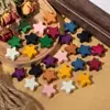 Contas Coloridas de Madeira em Forma de Estrela de Cinco Pontas com Furo Reto, Contas Estrela, Contas Soltas, Corrente para Celular DIY Feita à Mão, Acessórios para Colar