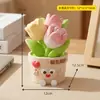 Nuevos regalos creativos, adornos de escritorio de oficina con ricas flores, cura la descompresión, artesanías decorativas de resina, pequeños adornos al por mayor