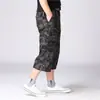Calça Cropped Masculina de Verão em Estoque 2026 Novo Estilo para Meia-Idade e Idosos, Calça Reta Casual Solta Adequada para Uso ao Ar Livre