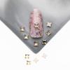 Suministro transfronterizo Joyería para uñas de forma especial plana Color Oro Champaña Diamante Super Brillante Fototerapia Pegamento para uñas de gel pegando Diamante no fácil de caer fondo