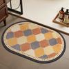 Alfombrilla de Baño de Barro Diatómico Estilo Retro para Puerta de Baño del Hogar Alfombrilla de Suelo para Baño Absorbente de Agua, Secado Rápido, Resistente a Manchas y Antideslizante Alfombrilla Venta al por Mayor