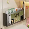 Estante de almacenamiento magnético para refrigerador, organizador de film transparente para montaje en pared, almacenamiento lateral de cocina, no requiere taladrar, colgador de almacenamiento multifuncional